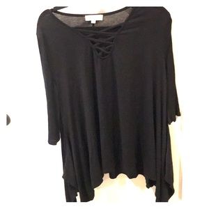 Cross cross 3/4 sleeve tunic